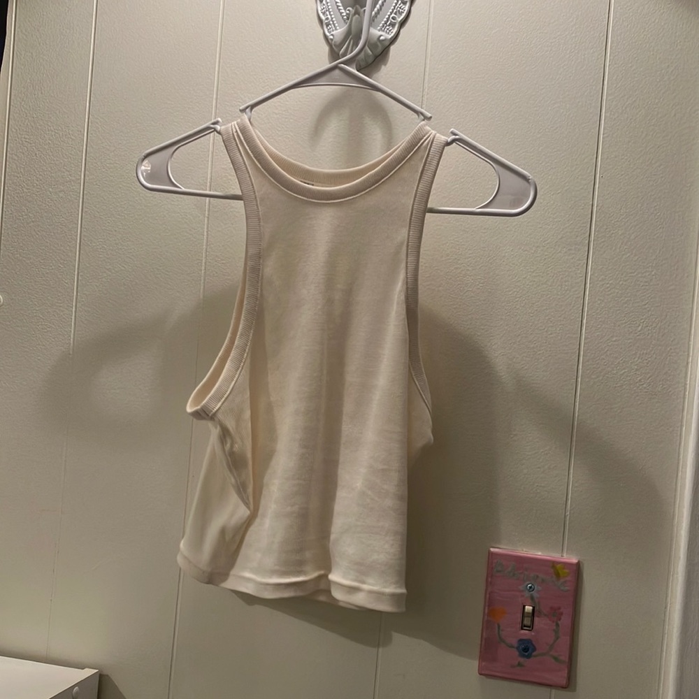 Cream Sleeveless Tank